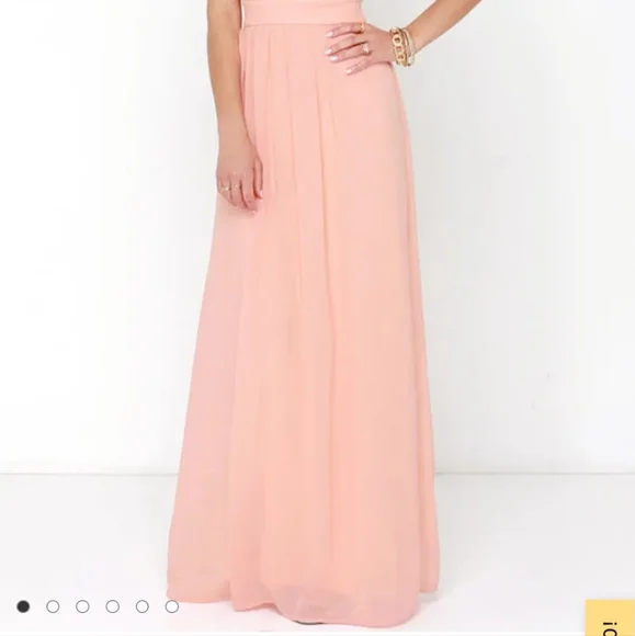 Lulus Chimerical Creation Peach Maxi Dress/ XS. - Picture 2 of 14
